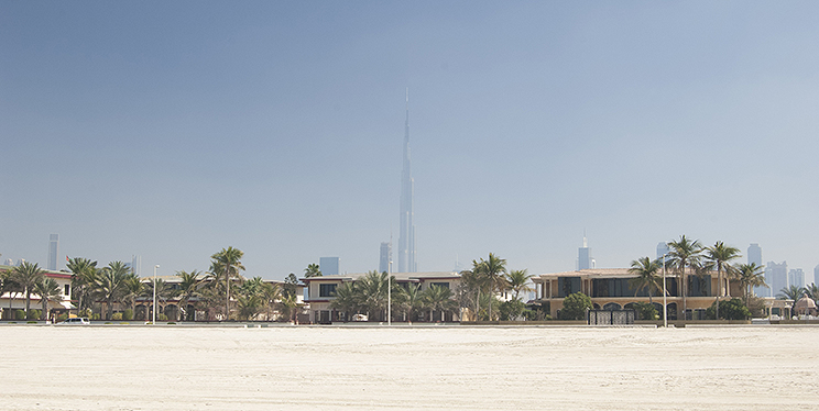 JUmeirah Beach and Burj Khalifa